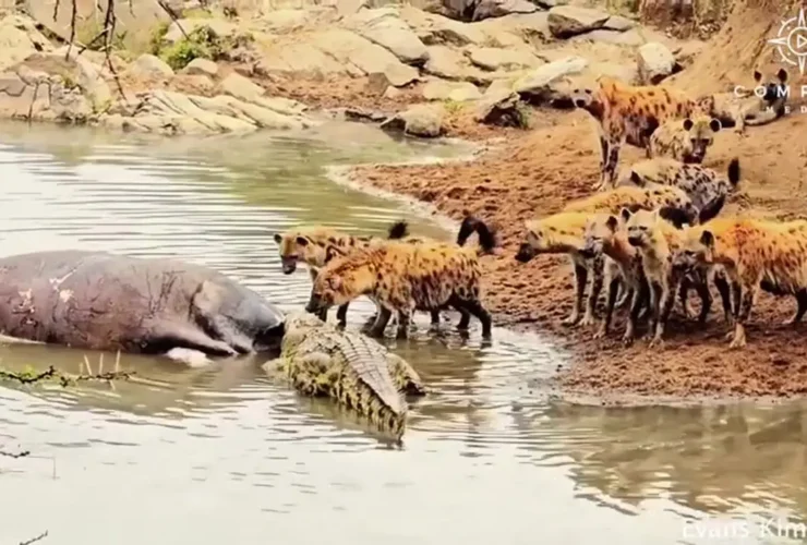 برای دیدن تمساح که از غذای او در برابر پشت ها محافظت می کند