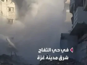 برای دیدن لحظه وحشتناک از بین بردن مسجد در غزه