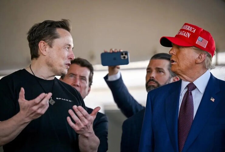 ترامپ: ایلان مسک 5 ٪ و 2 ٪ دارد