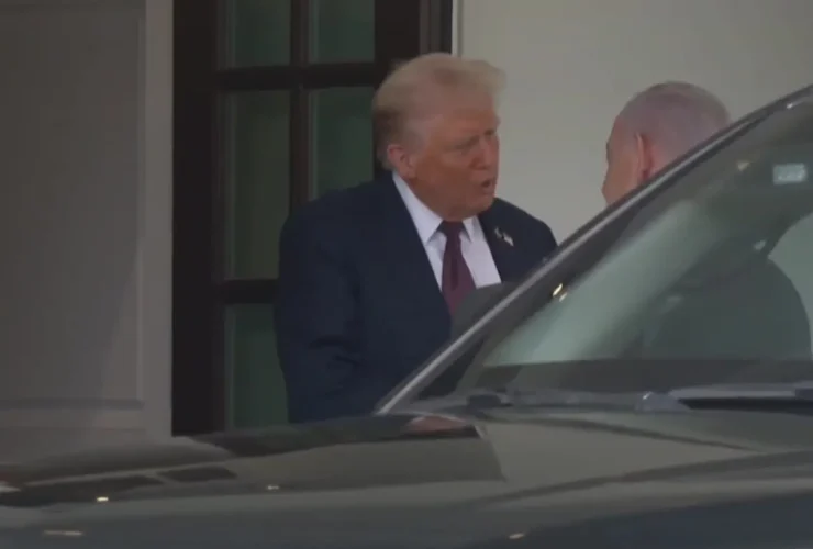 دونالد ترامپ از بنیامین نتانیاهو در کاخ سفید استقبال کرد