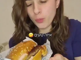 زن اسرائیلی گرسنه برای مسخره کردن مردم غزه