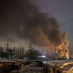حمله خشونت آمیز روسیه به دو نیروگاه در کیف