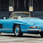 مرسدس 300 SL رودستر با یکی از چشمگیرترین رنگ های آبی در جهان