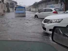 باران شدید و سیل معابر آنزال