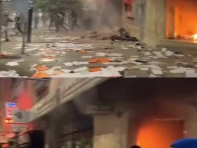 بانکداری و اتومبیل در روز پنجم اعتراضات مراکش
