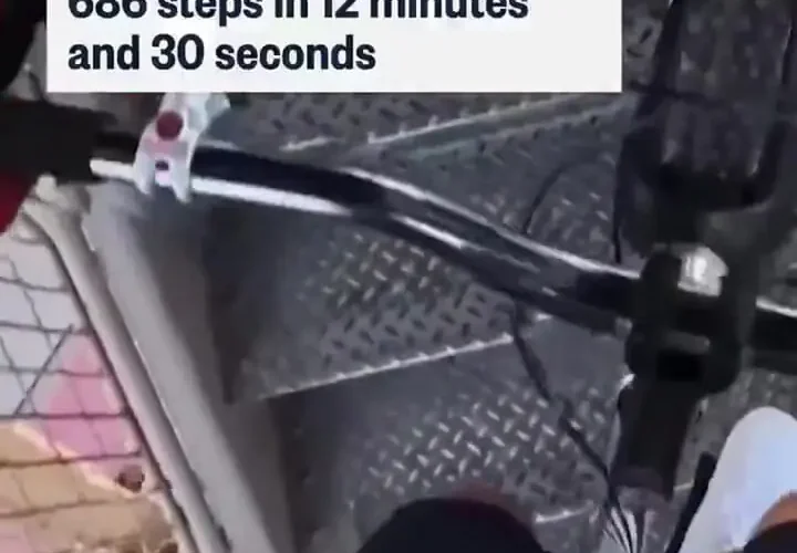 برای دیدن رکورد جدید کوهنوردی به برج ایفل با دوچرخه