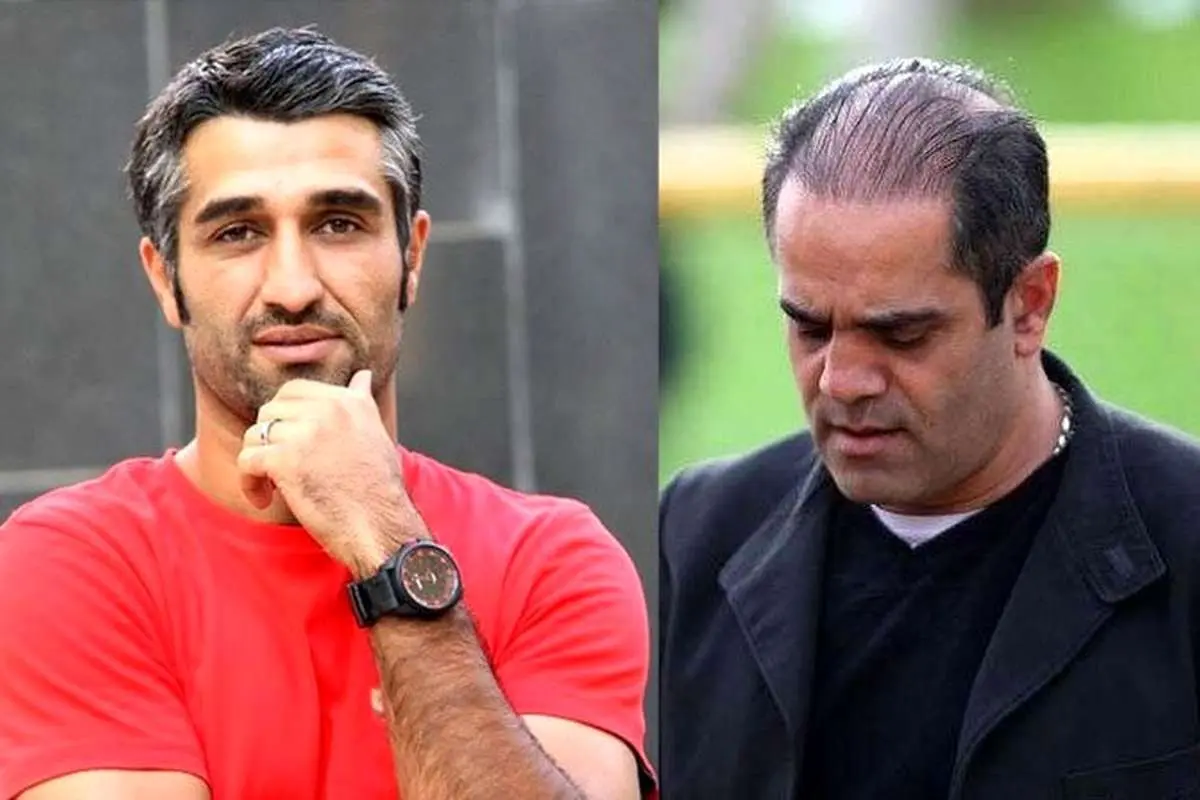 بهنام ابوالقاسم پور در کنار پژمان جمشیدی بعد از آزادی