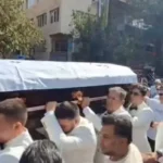 سنج و دمام زنی در مراسم تشییع پیکر ناصر تقوایی