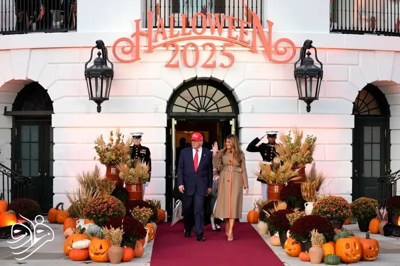 هالووین های متفاوت ترامپ و ملانیا در کاخ سفید/ حاشیه شوخی های بچه ها بود 5 1427