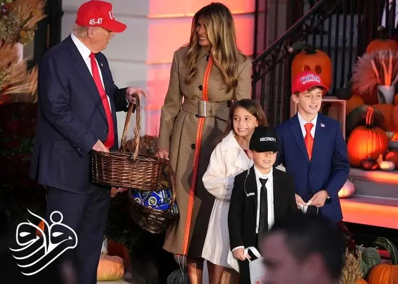 هالووین های متفاوت ترامپ و ملانیا در کاخ سفید/ حاشیه شوخی های بچه ها بود 6 1415