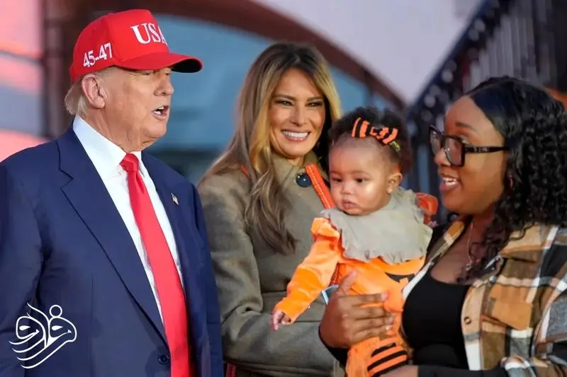 هالووین های متفاوت ترامپ و ملانیا در کاخ سفید/ حاشیه شوخی های بچه ها بود 8 1419
