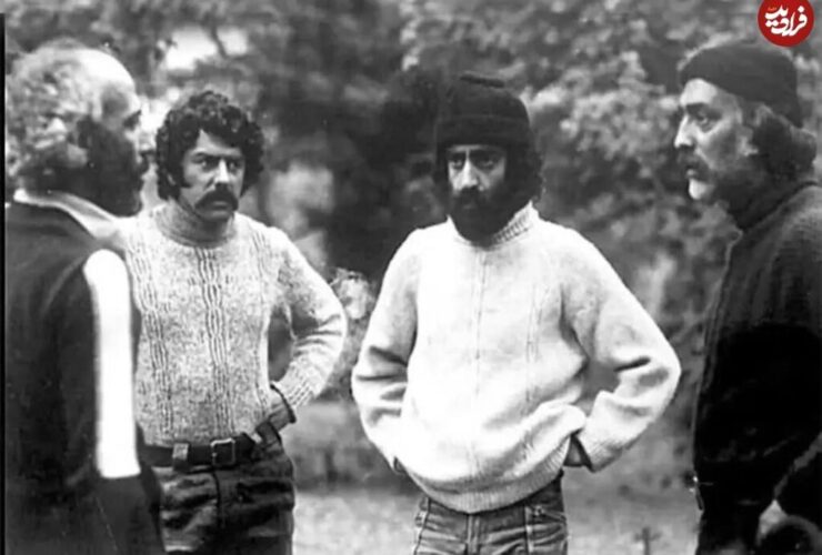 عکس/ مسعود کیمیایی، محمدعلی فردین و فرامرز خروکن; سال 1355