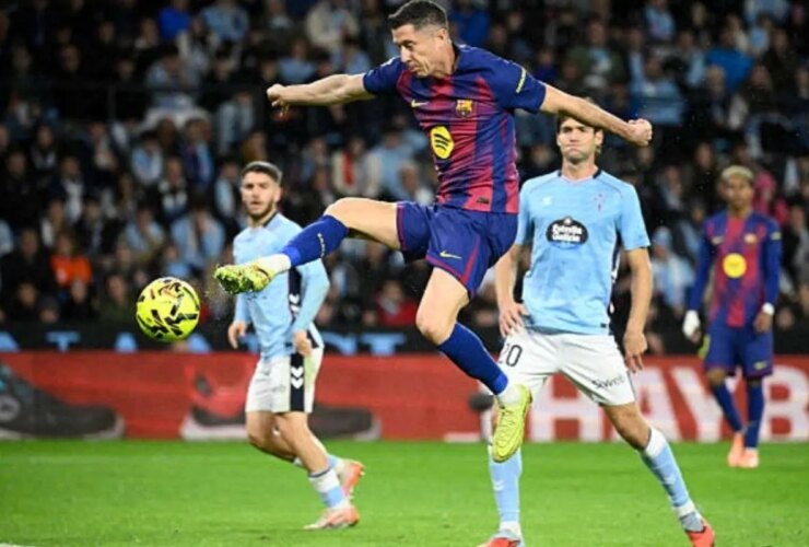 لواندوفسکی می درخشید. بارسلونا سلتاویگو را شکست داد