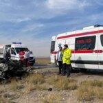 تصادف خونین سمند و پژو در محور هریس - تبریز