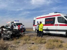 تصادف خونین سمند و پژو در محور هریس - تبریز