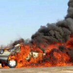 یک کامیون حامل بنزین قاچاق با سه خودرو تصادف کرد. 13 نفر جان باختند