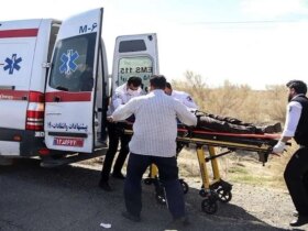 تصادف مینی بوس و مسافر: 2 کشته و 16 مجروح