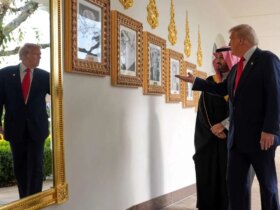 تصاویر; متن و حواشی پیام خوش آمد گویی ترامپ به بن سلمان