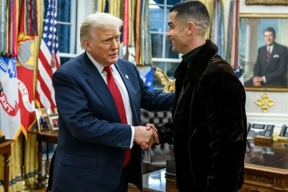 تصویر; اظهارات ترامپ به کریستیانو رونالدو درباره بمباران تاسیسات هسته ای ایران