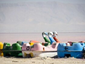 تصاویر; دریاچه مهارلو در حال خشک شدن است