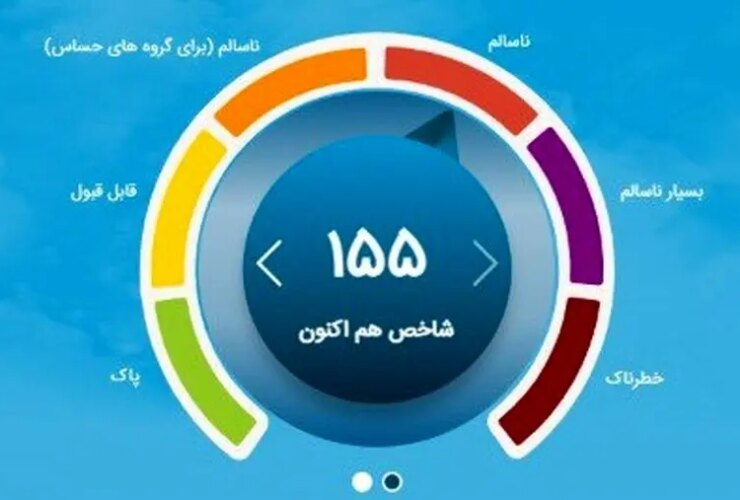 شاخص آلودگی هوای تهران امروز شنبه ۱۷ آبان 32 شاخص آلودگی هوای تهران 8 آذر