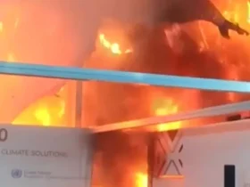 آتش سوزی در محل نشست آب و هوای سازمان ملل در برزیل