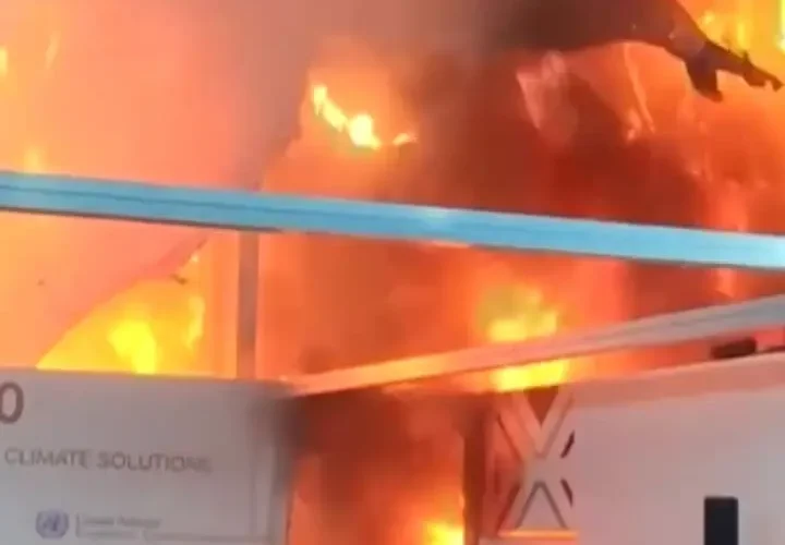 آتش سوزی در محل نشست آب و هوای سازمان ملل در برزیل