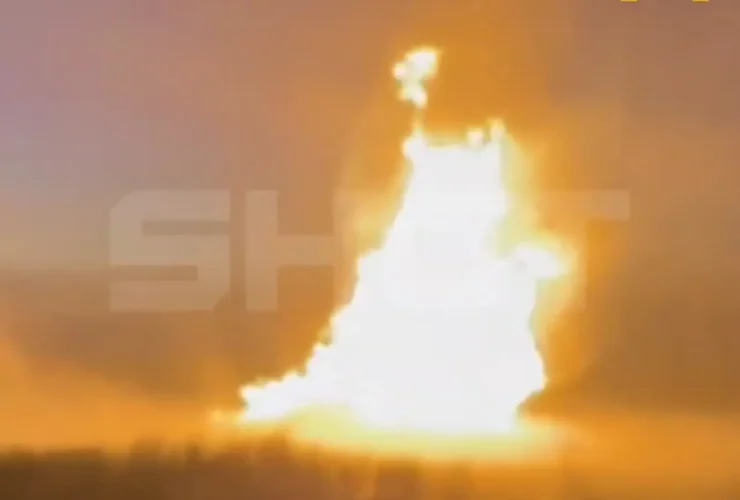 انفجار سوپر قارچ پس از روز حادثه در خط لوله گاز روسیه