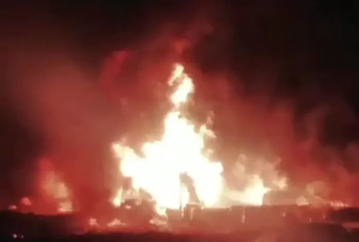 انفجار و آتش سوزی در کارگاه شارژ و فروش گاز مایع در شیراز