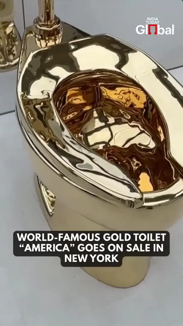 برای دیدن؛ توالت طلایی در مرکز توجه قرار گرفت