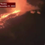 جریان گدازه در دهانه Kilauea