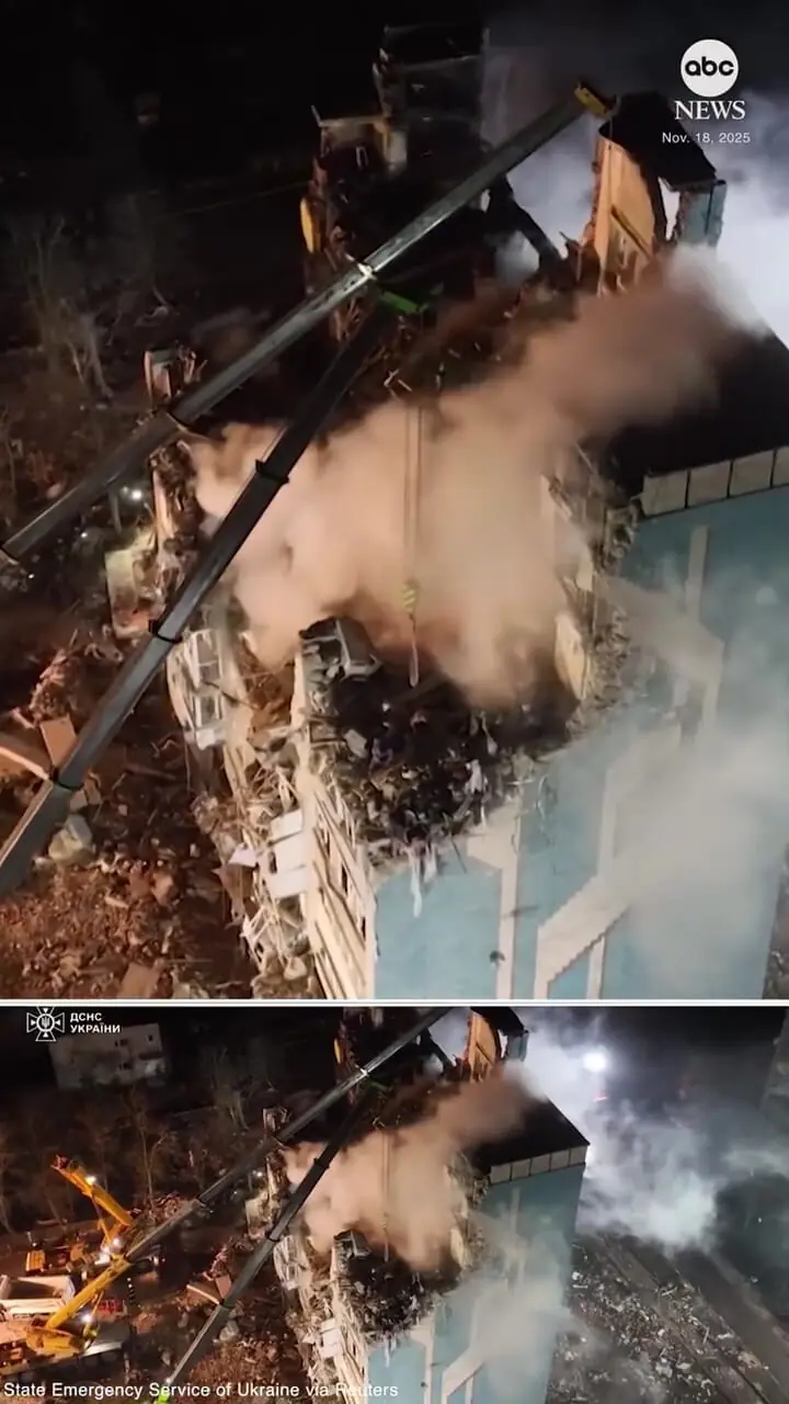 حمله هوایی روسیه به یک ساختمان مسکونی در اوکراین