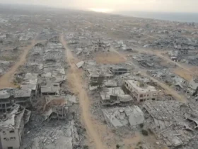 در محله تل الهوی غزه تا چشم کار می کند ویرانی وجود دارد 10 در محله تل الهوی غزه تا چشم کار می کند ویرانی وجود دارد