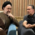 دیدار سید محمد خاتمی و ابطحی با مصطفی تاج زاده