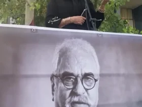 سخنرانی احساسی فرزانه کابلی در مراسم ختم همسرش هادی مرزبان