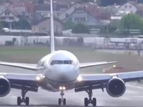 فرود ناموفق و برخاستن ناگهانی هواپیمای بوئینگ در فرودگاه زوریخ