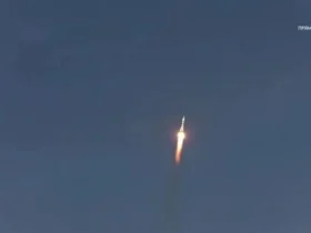 لحظه پرتاب سایوز به ایستگاه فضایی بین المللی