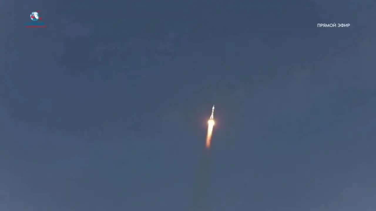 لحظه پرتاب سایوز به ایستگاه فضایی بین المللی 1 لحظه پرتاب سایوز به ایستگاه فضایی بین المللی