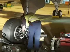 نمایش تایم لپس جالب از فرآیند تعویض چرخ هواپیما! 8 نمایش تایم لپس جالب از فرآیند تعویض چرخ هواپیما!