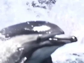 هزاران دلفین در کنار قایق منظره ای باشکوه و کمیاب را خلق کردند