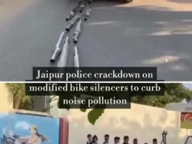 پلیس هند اگزوزهای موتورسیکلت های گوش شکن را نابود می کند