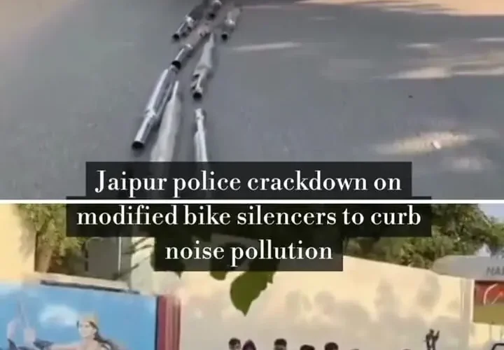 پلیس هند اگزوزهای موتورسیکلت های گوش شکن را نابود می کند 13 پلیس هند اگزوزهای موتورسیکلت های گوش شکن را نابود می کند