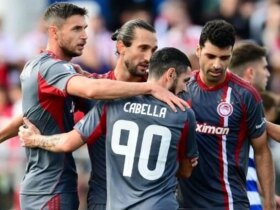 برد پرگل المپیاکوس مقابل سورت با حضور مهدی طارمی