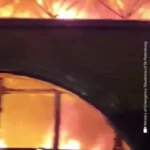 انفجار و آتش سوزی در بازار بزرگ سن پترزبورگ