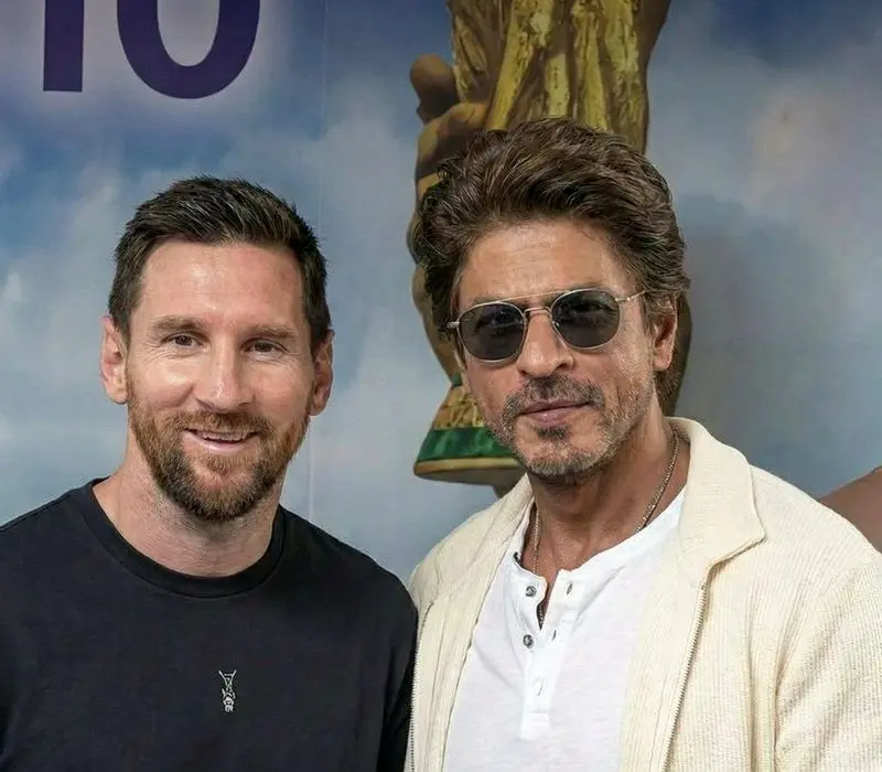 شاهرخ خان و لیونل مسی در یک فریم 5 لیونل مسی