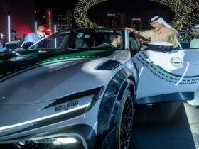 امضای یک ایرانی زیر جنجالی ترین ماشین پلیس دبی 8 منصور 3