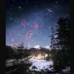 عکس روز ناسا؛ بارش شهابی جوزا در دل کوه های برفی