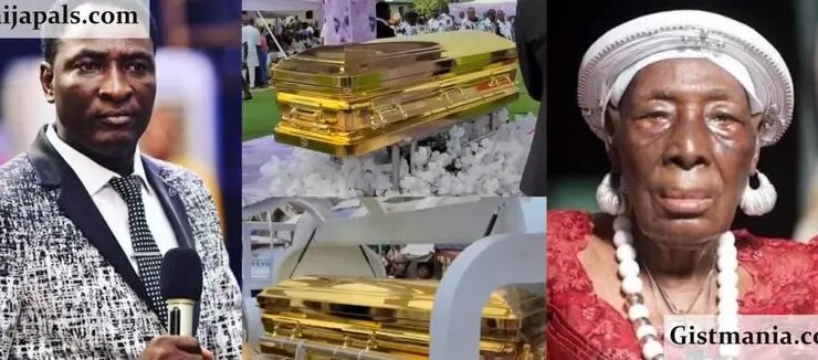 روحانی معروف مادر 104 ساله خود را در تابوت طلاکاری شده به خاک سپرد 24 نیجریه