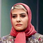 رابعه اسکویی در کنار استاد محمدعلی کشاورز ۲۰ سال پیش