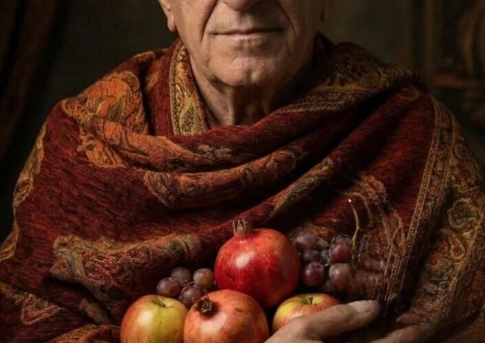 تبریک متفاوت رضا کیانیان برای شب یلدا / عکس